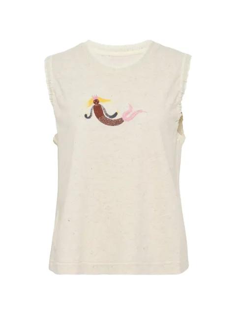 embroidered T-shirt by RENLI SU