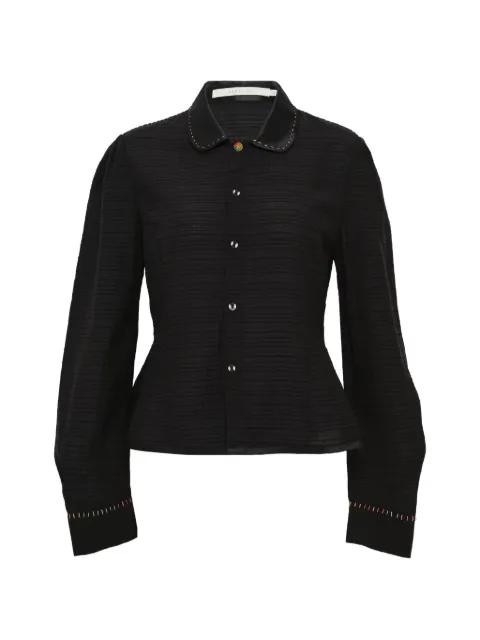 satin collar blouse by RENLI SU