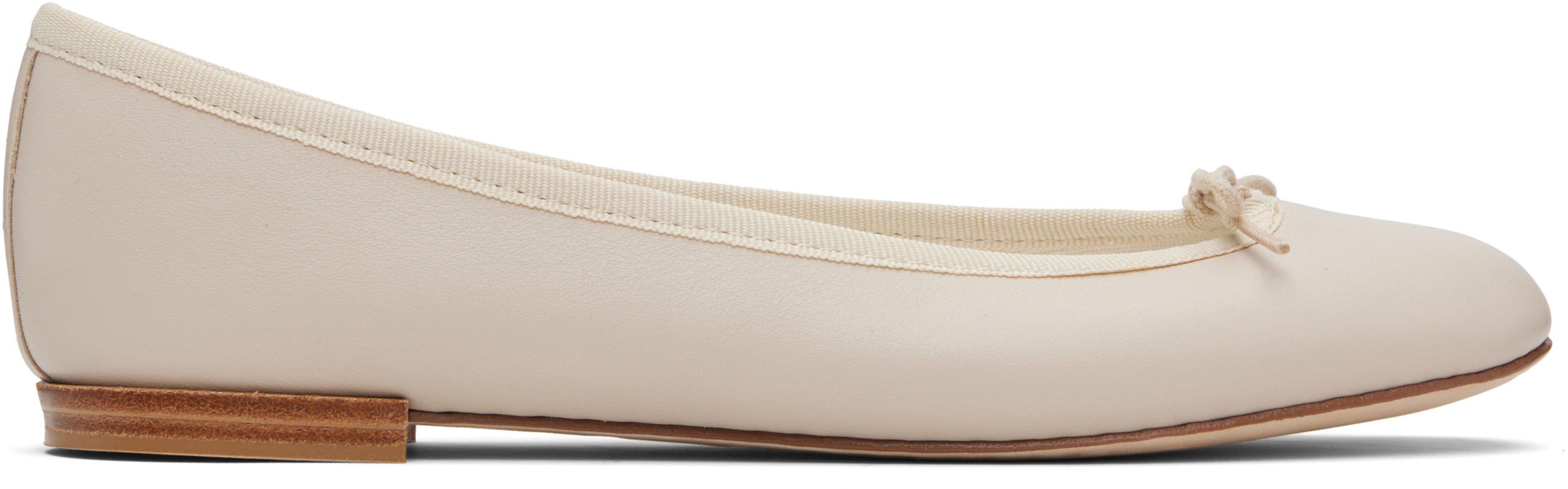 Beige Cendrillon Ballerina Flats by REPETTO