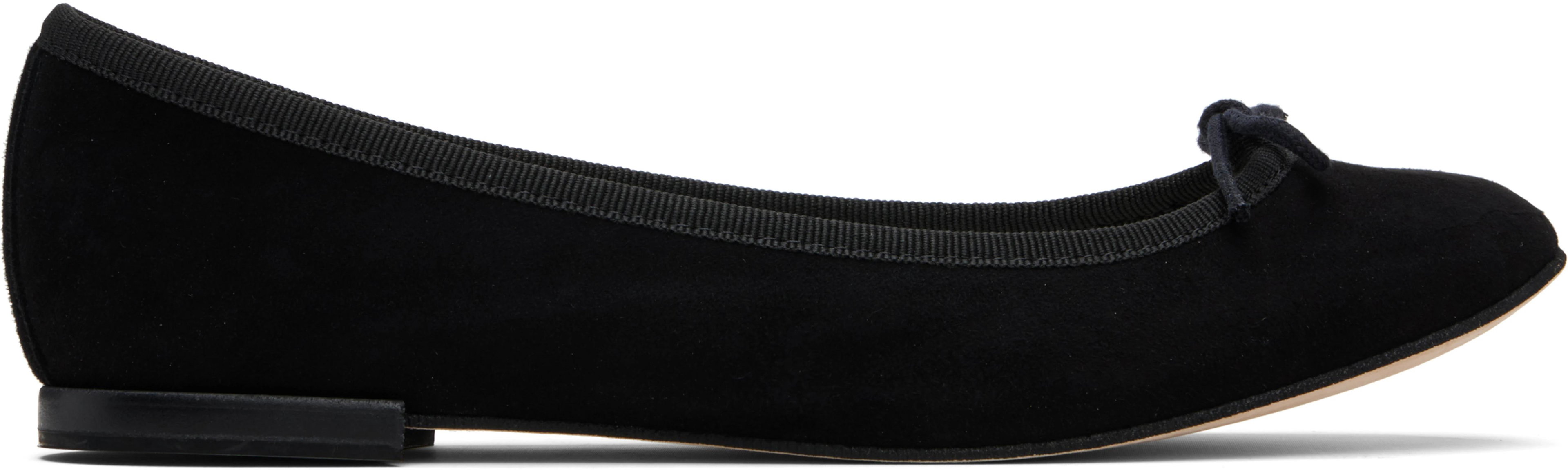 Black Cendrillon Ballerina Flats by REPETTO