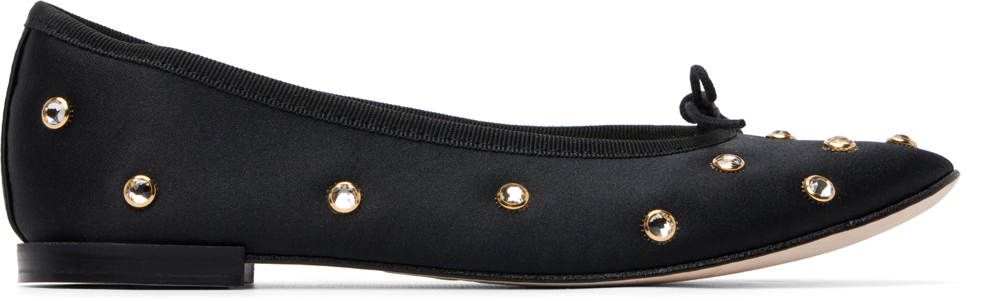 Black Cendrillon Ballerina Flats by REPETTO