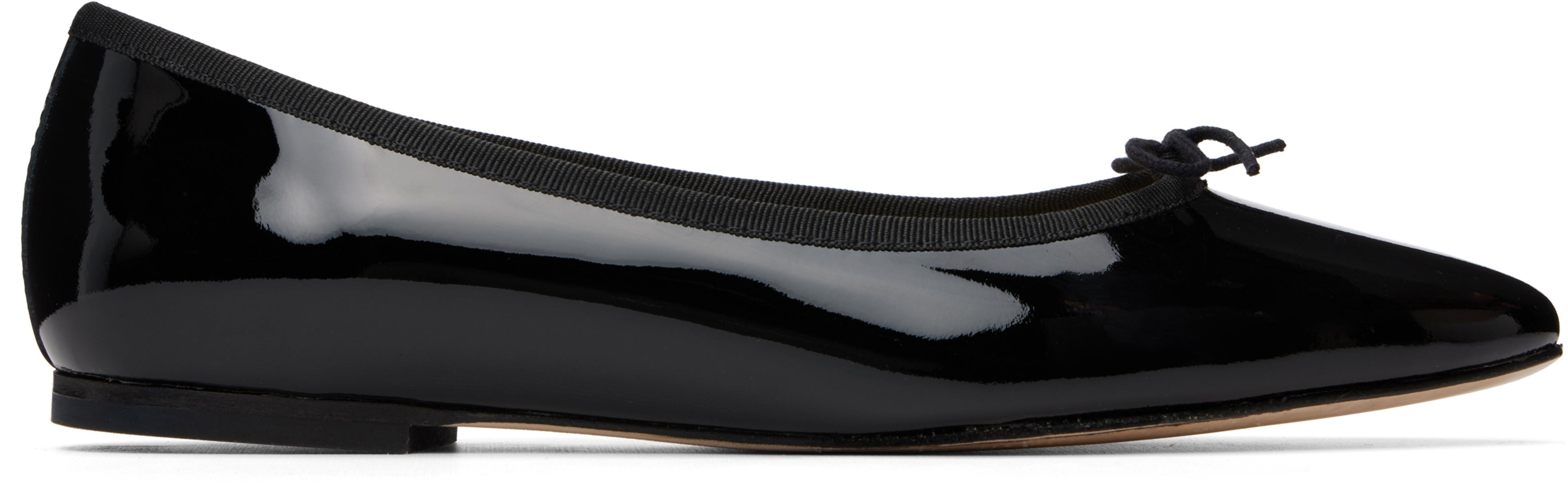 Black Cendrillon Pointed-Toe Ballerina Flats by REPETTO