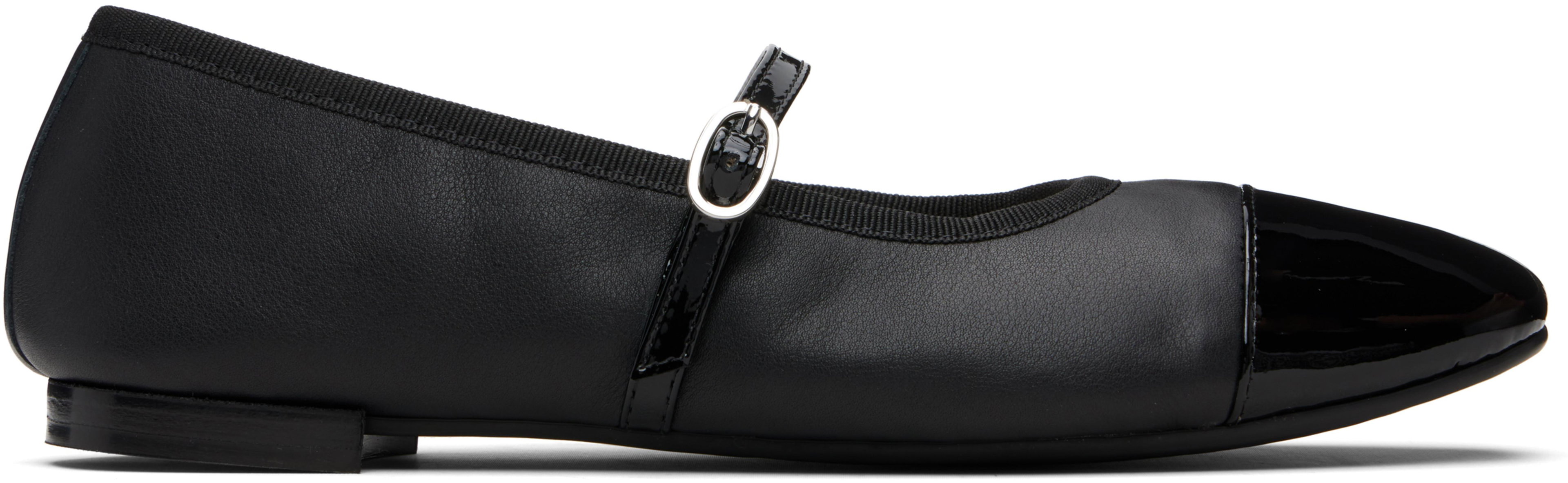 Black Georgiana Mary-Jane Ballerina Flats by REPETTO