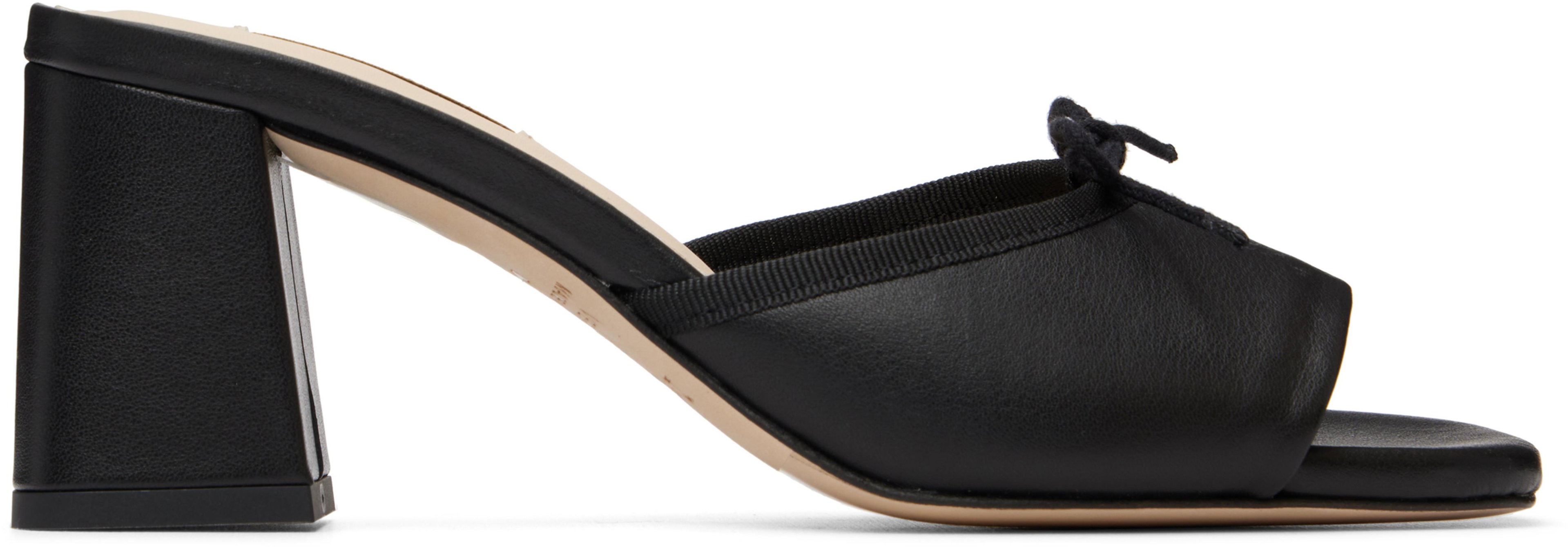 Black Jordana 60 Heeled Sandals by REPETTO