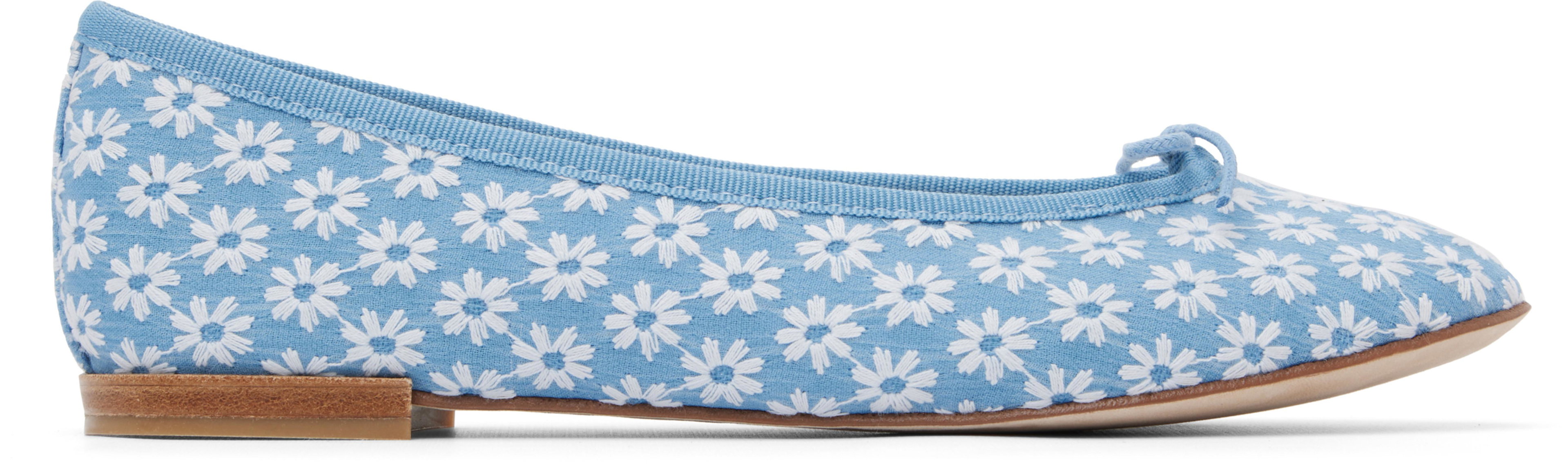 Blue Cendrillon Ballerina Flats by REPETTO