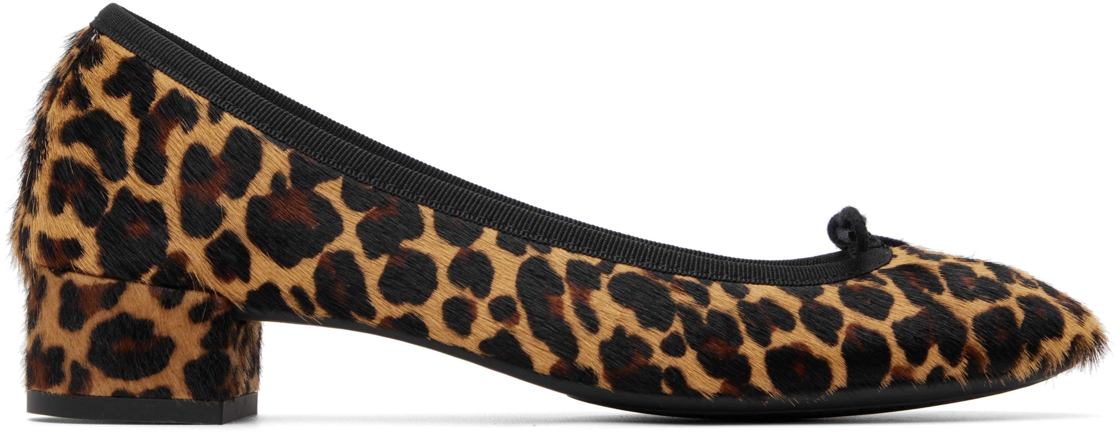 Brown Camille Rubber-Sole Heels by REPETTO