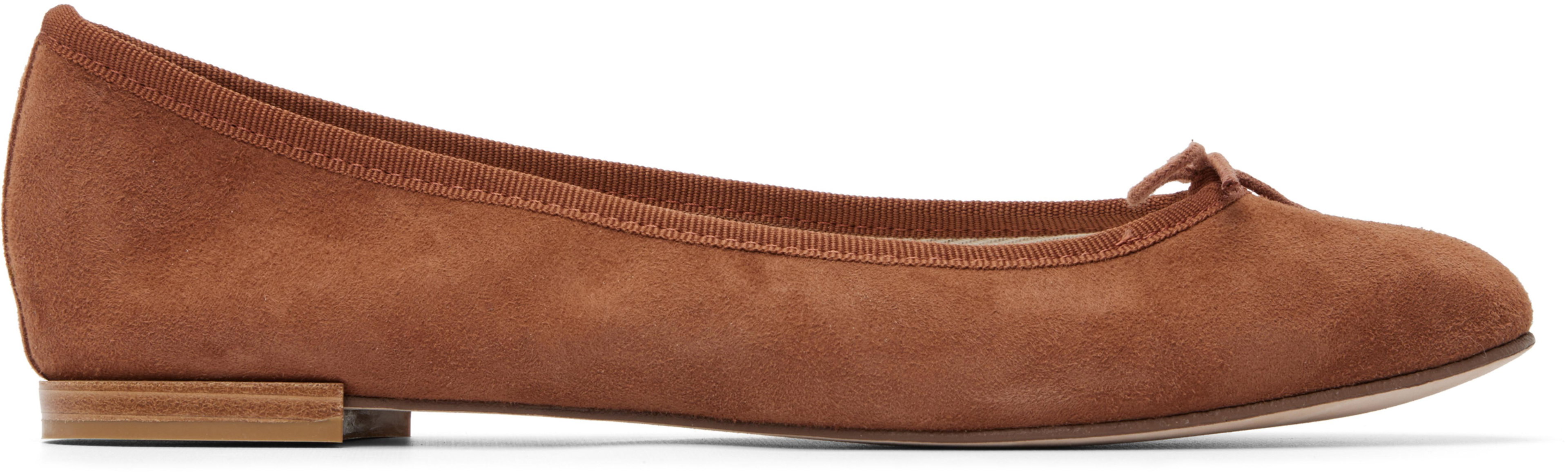 Brown Cendrillon Ballerina Flats by REPETTO