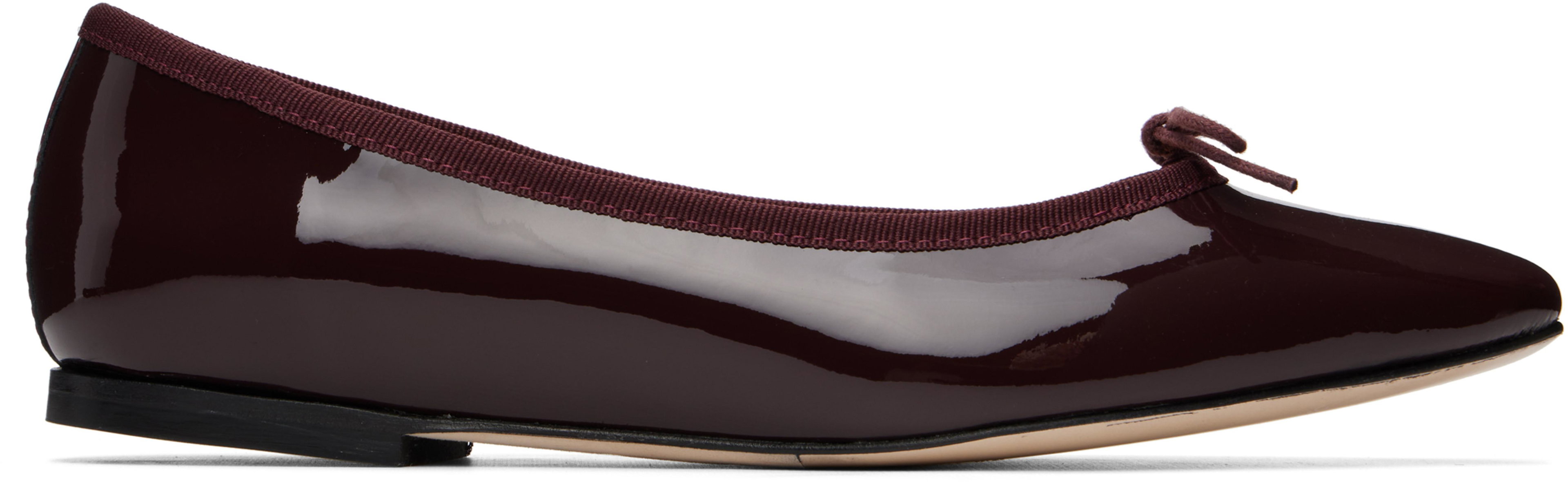Burgundy Cendrillon Pointed-Toe Ballerina Flats by REPETTO