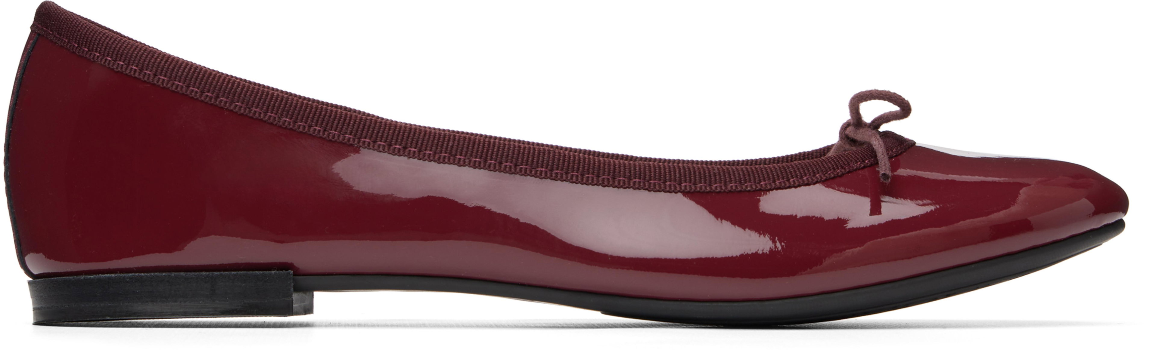 Burgundy Cendrillon Rubber-Sole Ballerina Flats by REPETTO