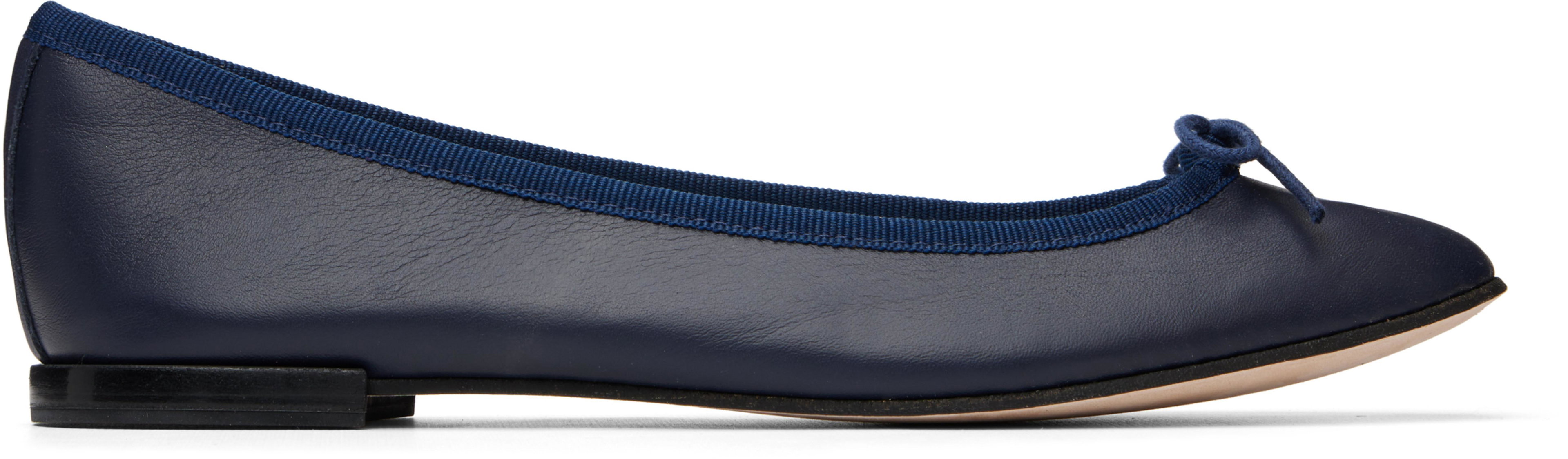 Navy Cendrillon Ballerina Flats by REPETTO