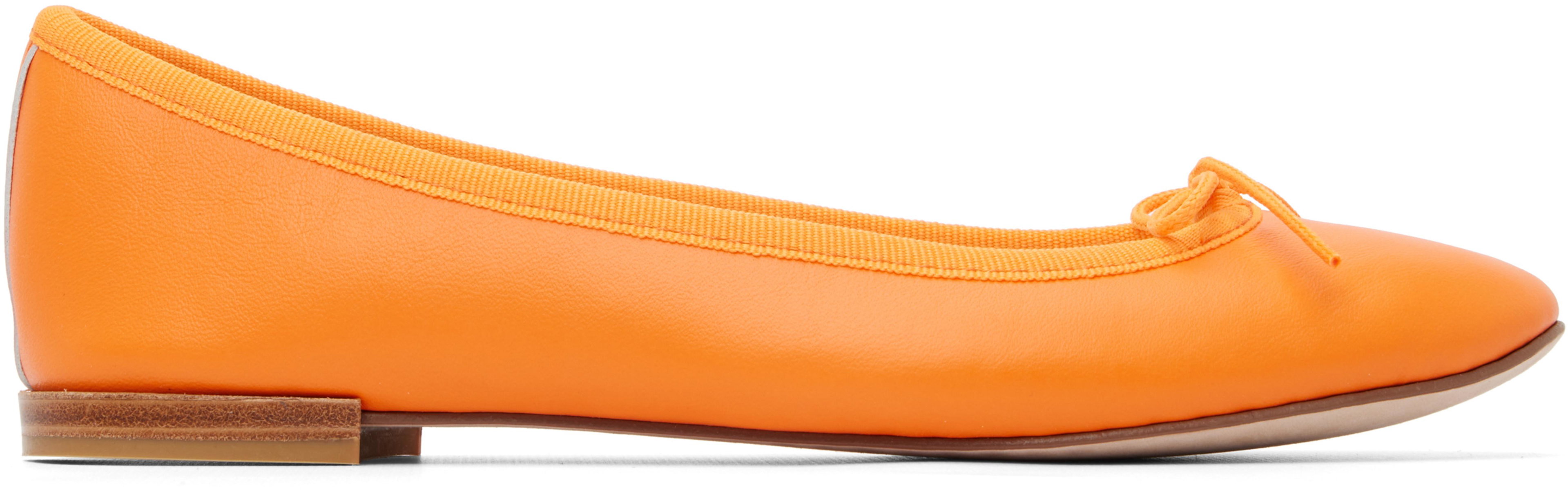 Orange Cendrillon Ballerina Flats by REPETTO