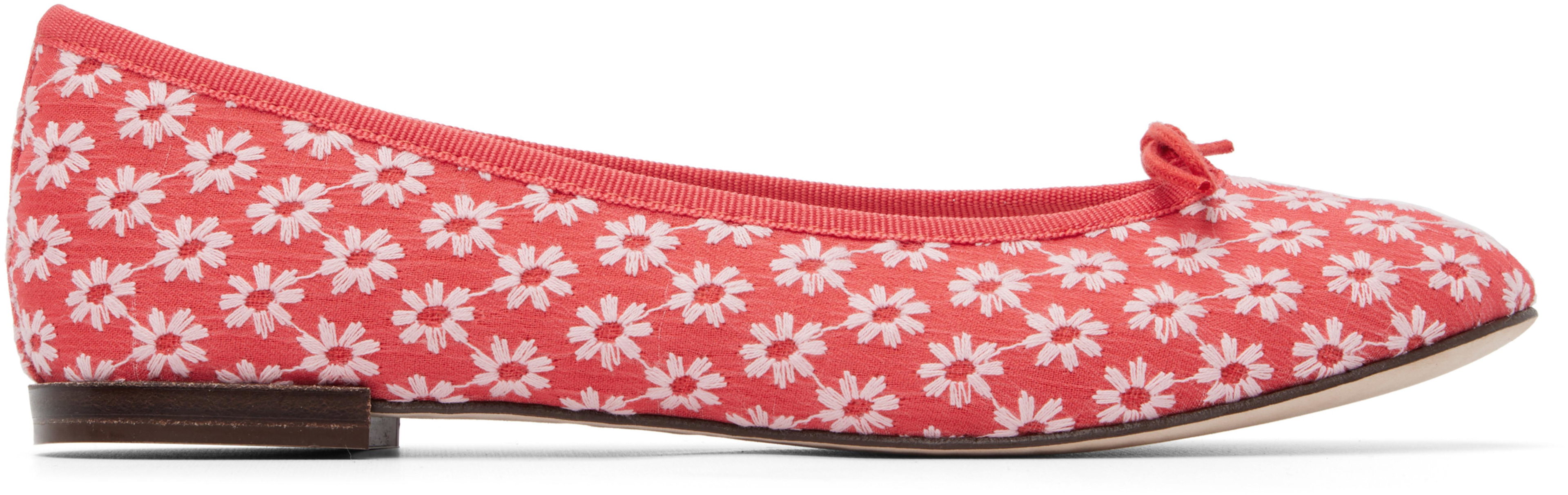 Red Cendrillon Ballerina Flats by REPETTO