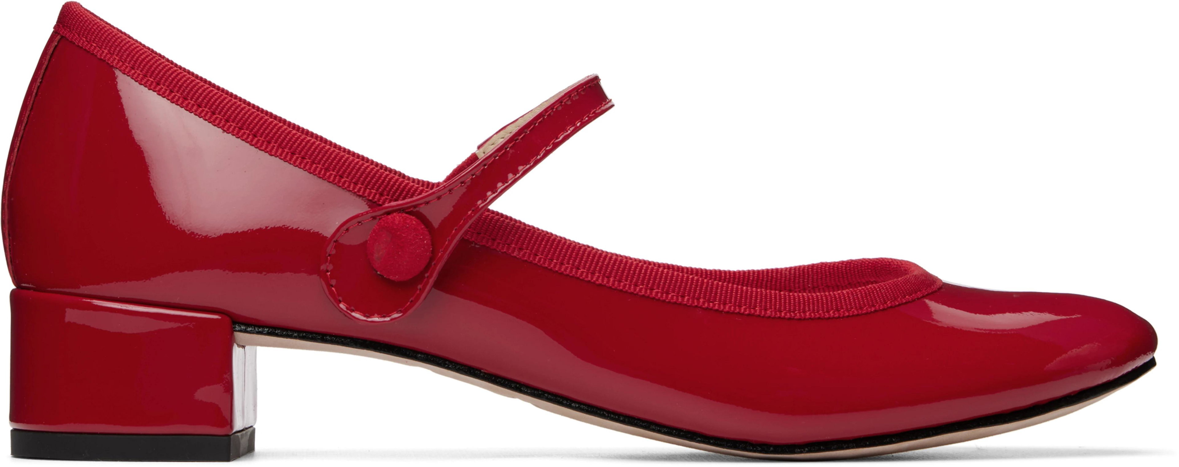 Red Rose Mary Jane Heels by REPETTO