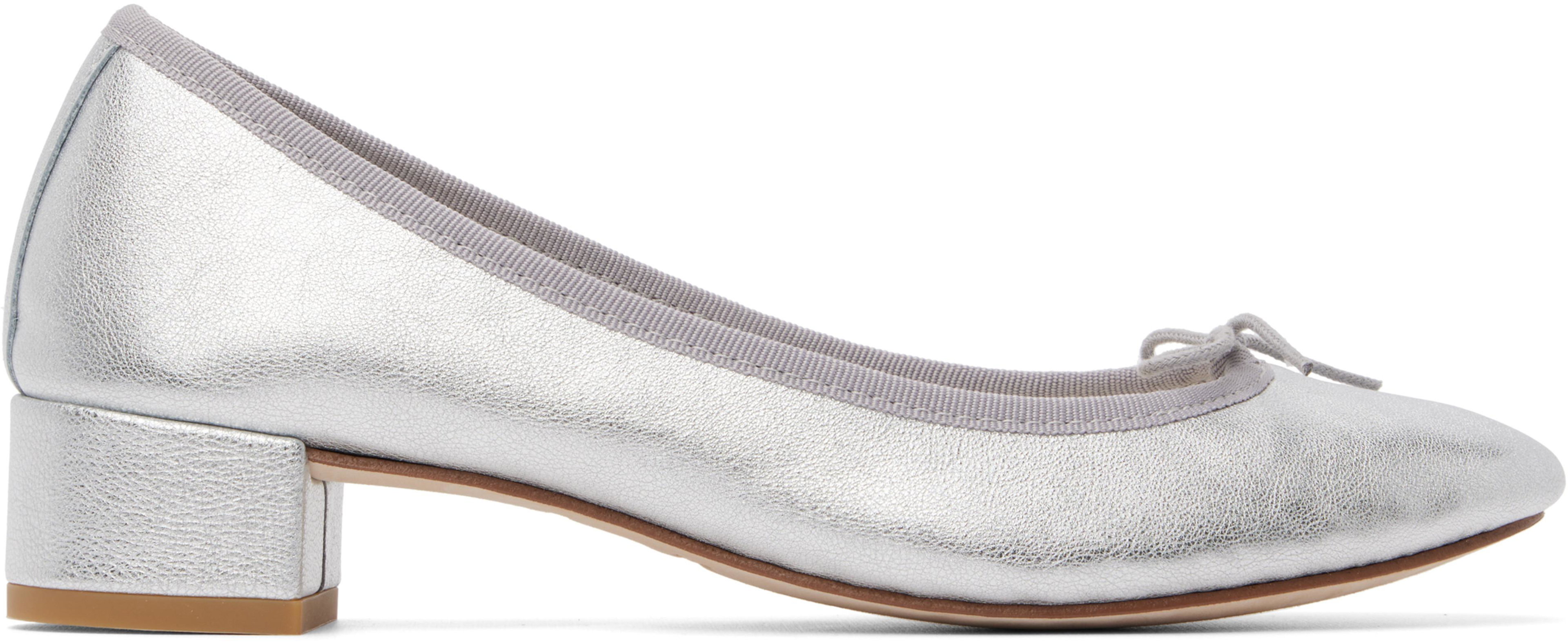 Silver Camille Heels by REPETTO