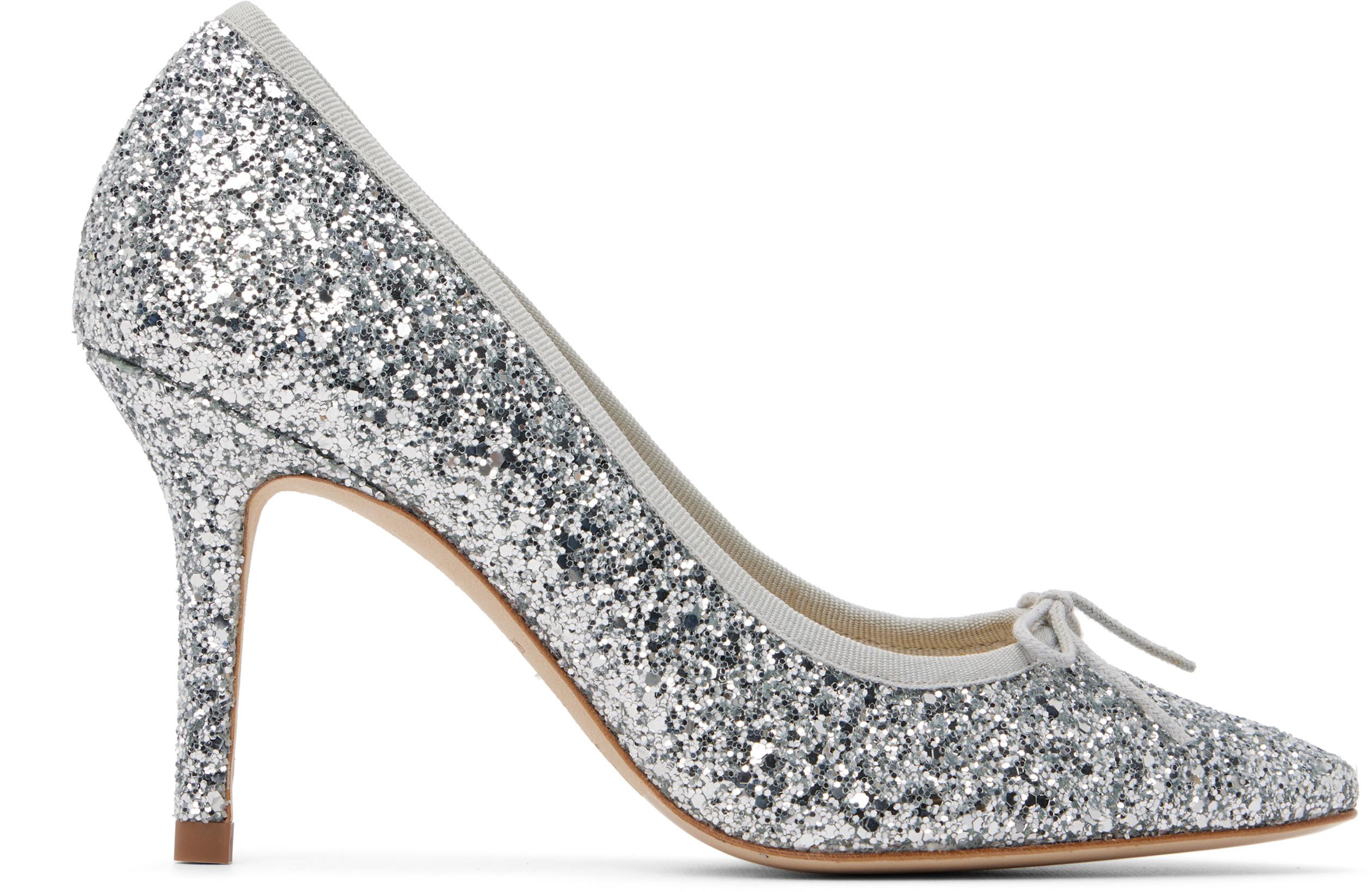 Silver Cendrillon Heels by REPETTO