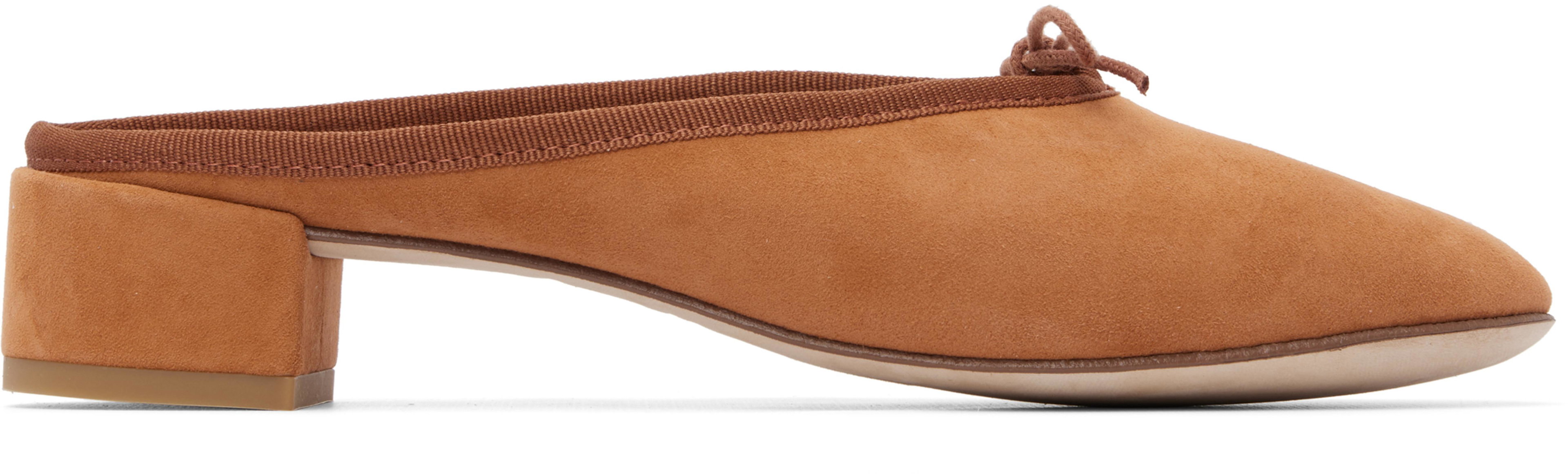 Tan Camille Mule Heels by REPETTO