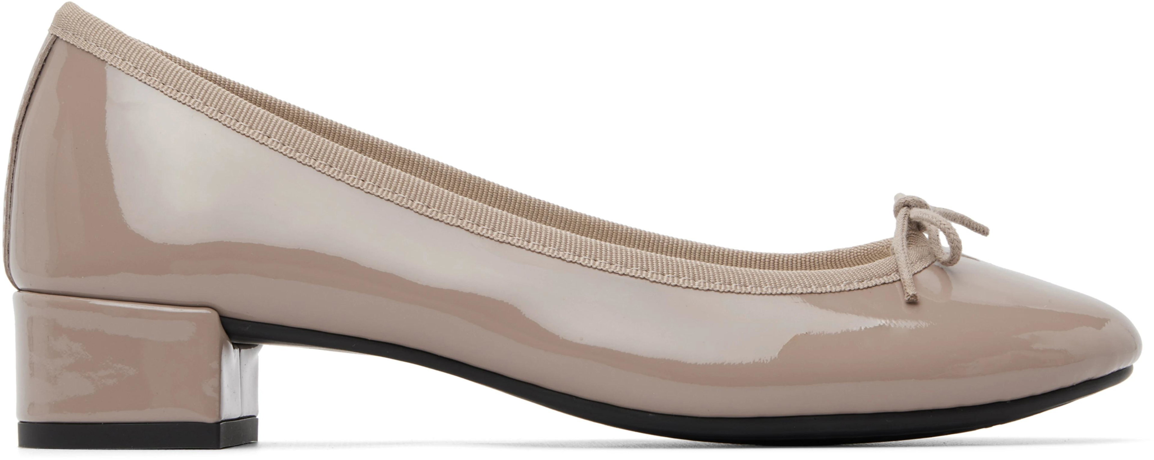 Taupe Camille Rubber-Sole Heels by REPETTO