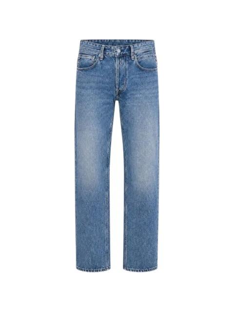 faded-effect logo-patch jeans by REPLAY