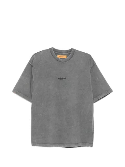 logo-embroidered acid-wash T-shirt by REPLAY