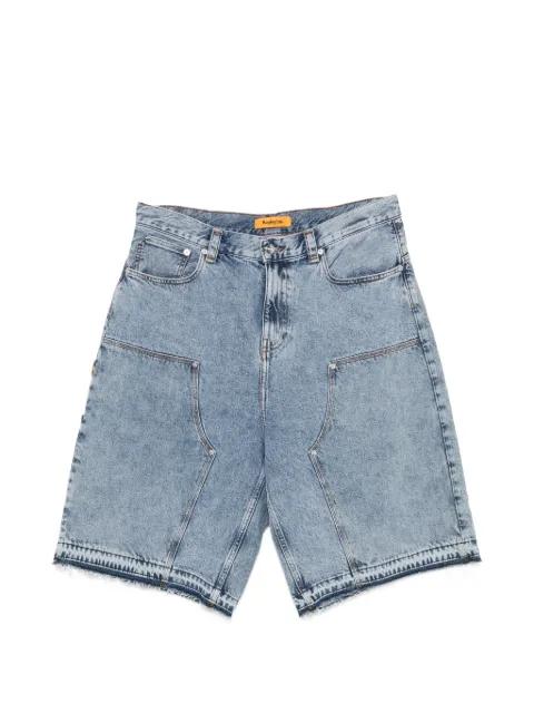 panelled frayed-hem shorts by REPLAY