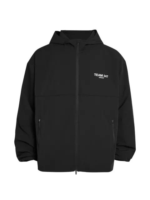 logo-detail zip-up hoodied jacket by REPRESENT 247
