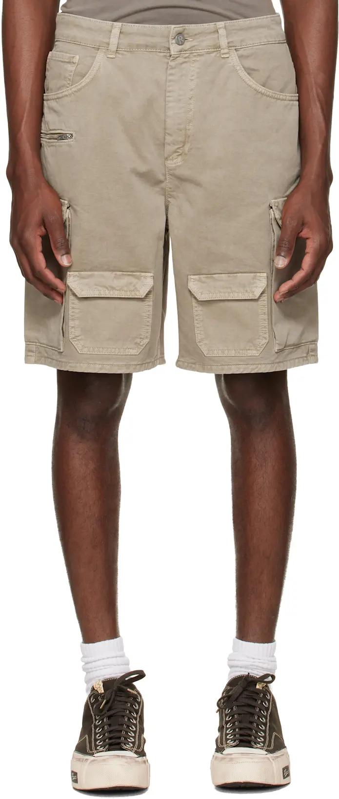 Beige Loaded Cargo Shorts by REPRESENT