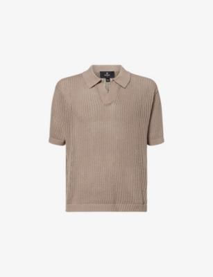 Beverly Open-Collar Cotton-Knit Polo Top by REPRESENT