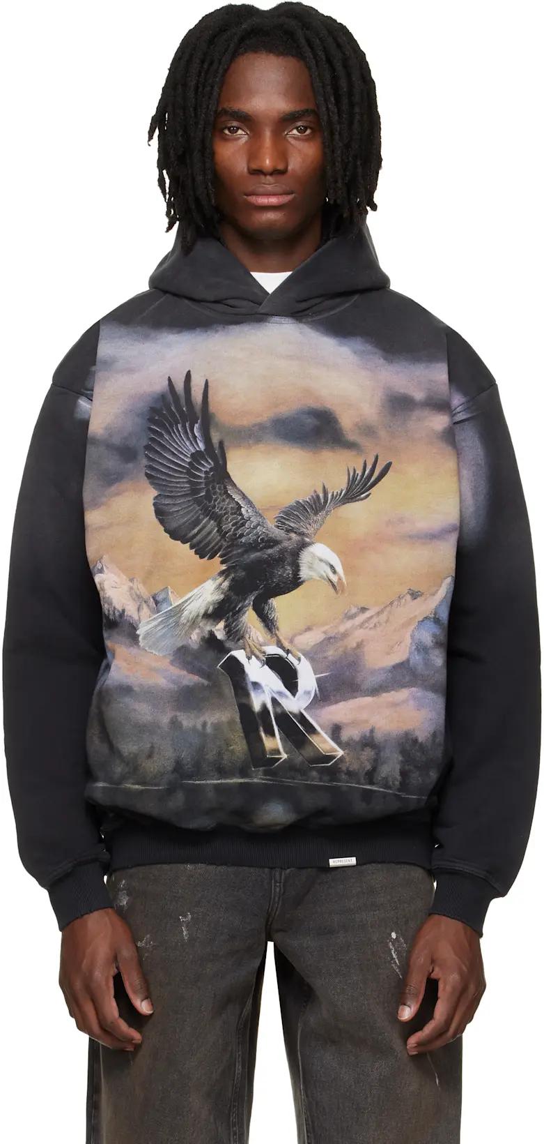 Black Chrome Flight Hoodie by REPRESENT