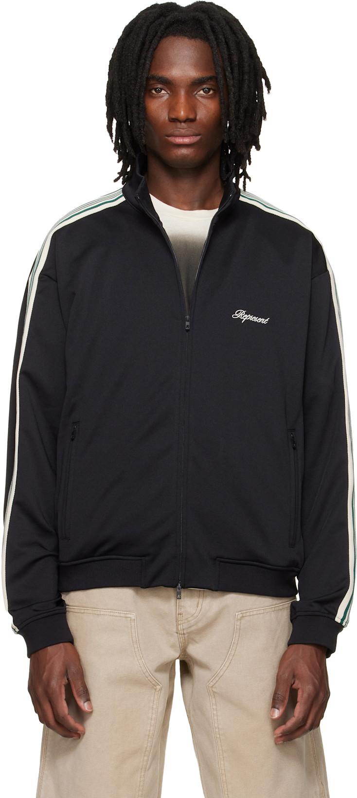 Black Taped Track Jacket by REPRESENT