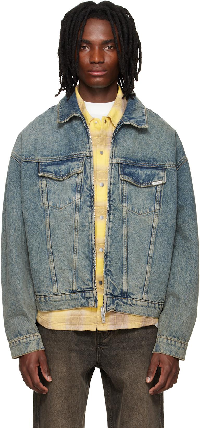 Blue R4 Denim Jacket by REPRESENT