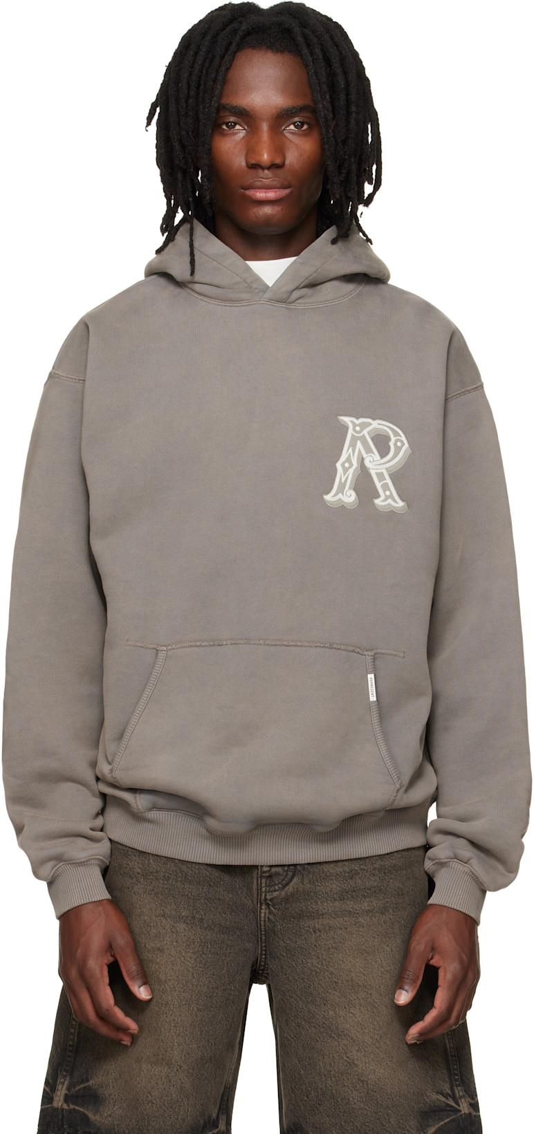 Brown Western Initial Hoodie by REPRESENT