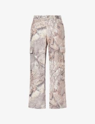 Camouflage-Pattern Cotton Cargo Trousers by REPRESENT
