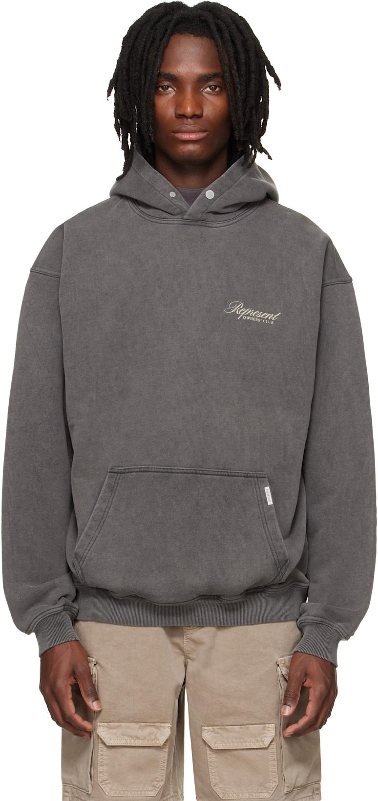 Gray 'Represent Owners Club' Script Hoodie by REPRESENT