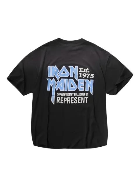 Iron Maiden logo-print t-shirt by REPRESENT