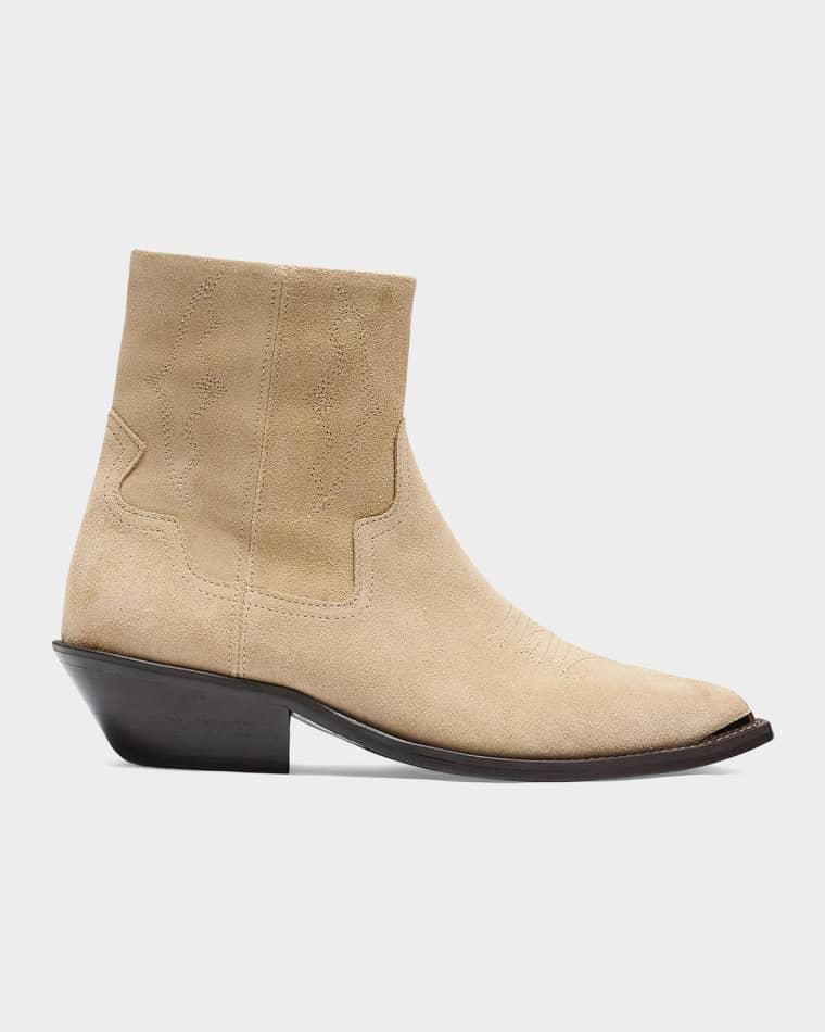 Men's Michael Suede Zip-Up Western Ankle Boots by REPRESENT