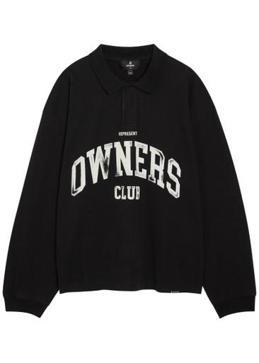 Owners printed cotton rugby top by REPRESENT