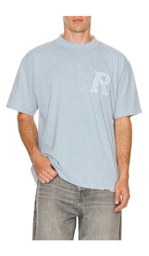 REPRESENT Western Initial Tee in Baby Blue by REPRESENT