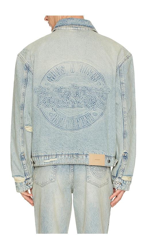 REPRESENT x Guns N' Roses Denim Jacket in Blue by REPRESENT