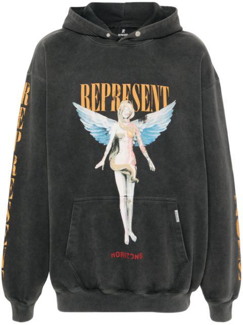 Reborn graphic-print hoodie by REPRESENT