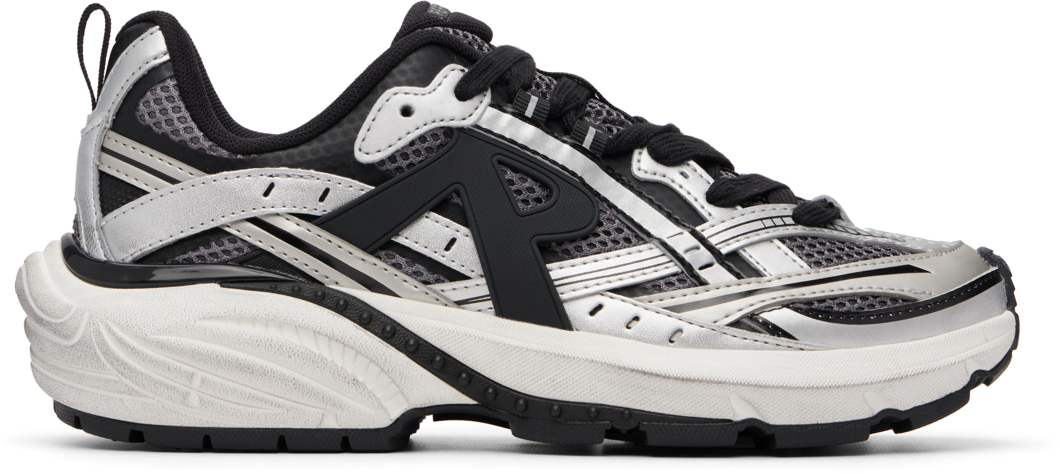 Silver & Black Storm Runner Sneakers by REPRESENT