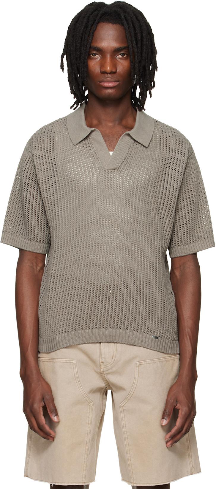 Taupe Beverly Knit Polo by REPRESENT