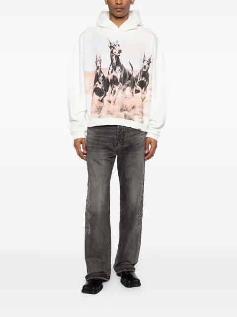 dog-print hoodie by REPRESENT