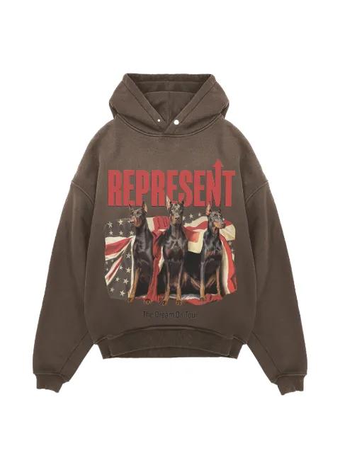 graphic-print cotton hoodie by REPRESENT