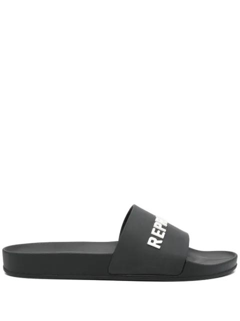 logo-embossed rubber slides by REPRESENT