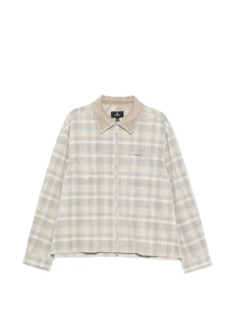 plaid corduroy-collar overshirt by REPRESENT