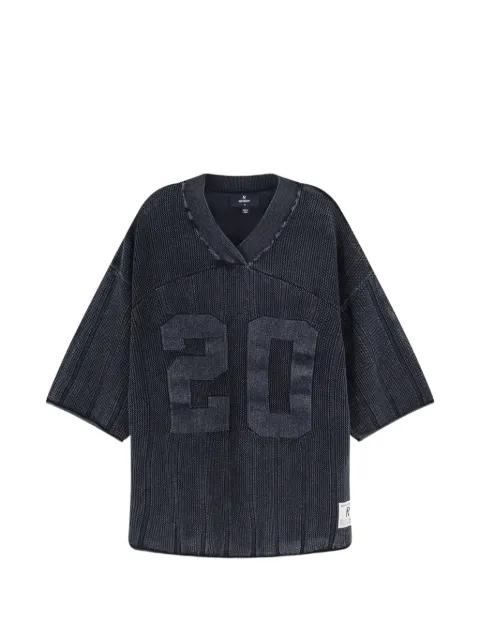 ribbed V-neck oversized T-shirt by REPRESENT