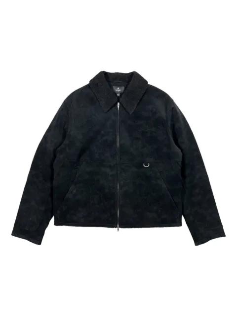 shearling-collar zip-front jacket by REPRESENT