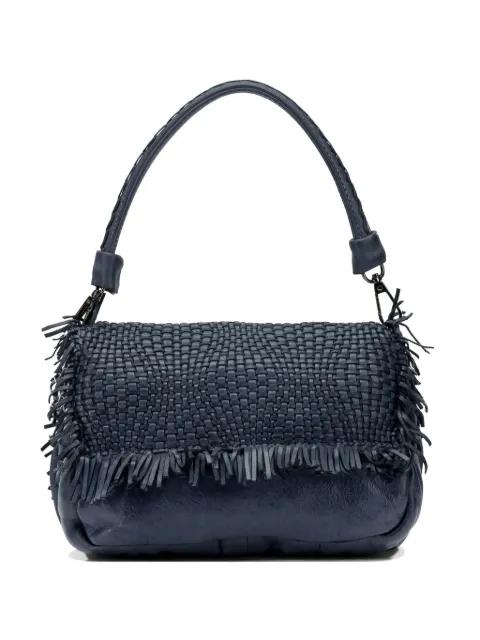 Anfora woven fringed leather shoulder bag by REPTILE'S HOUSE