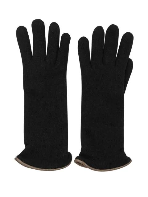 cuffed cashmere gloves by RESTELLI