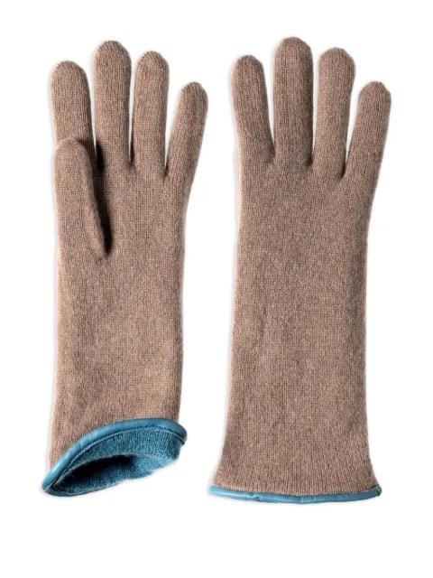 leather-trim gloves by RESTELLI